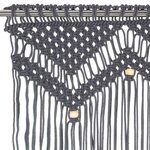 vidaXL Rideau en macramé Anthracite 140x240 cm Coton