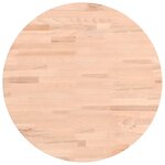 vidaXL Dessus de table Ø50x1 5 cm rond bois massif de hêtre