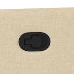 vidaXL Fauteuil inclinable Crème Tissu