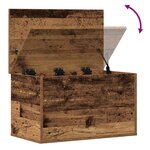 vidaXL Boîte de Rangement avec stockage Bois ancien 60 x 35 x 35 cm