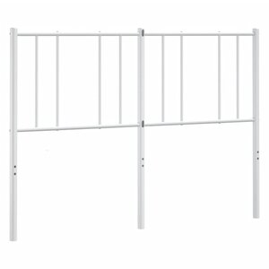 vidaXL Tête de lit de remplacement métal blanc 160 cm