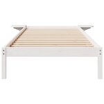 vidaXL Cadre de lit avec tables de chevet Blanc 100 x 220 cm