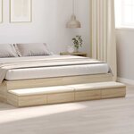 vidaXL Tiroirs de lit avec tiroir Chêne sonoma 200 x 36.5 x 16.5 cm