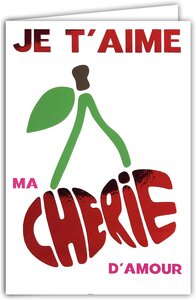 Carte Je t'aime Saint Valentin 14 février Amour I Love you + Enveloppe 12x17 5cm