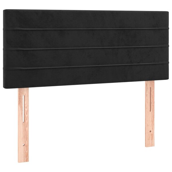 vidaXL Tête de lit Noir 100x5x78/88 cm Velours