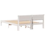 vidaXL Cadre de lit Blanc 150 x 200 cm Bois massif en pin