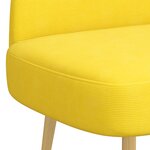 vidaXL Banc rembourré avec dossier Jaune clair 110 x 60 x 76 cm