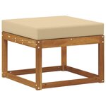 vidaXL Pouf d'Extérieur Bois d'Acacia Massif Naturel
