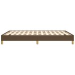 vidaXL Cadre de lit sans matelas marron foncé 140x190 cm tissu