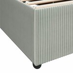 vidaXL Cadre de lit avec matelas Gris clair 120 x 190 cm tissu