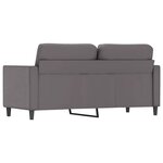 vidaXL Canapé à 2 places Gris 140 cm Similicuir
