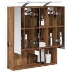 vidaXL Armoire Miroir de Salle de Bain Bois ancien 60 x 14.5 x 70 cm