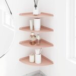 vidaXL Étagère flottante avec étagère 4 Pièces Rose 30 x 30 x 2 cm
