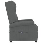 vidaXL Fauteuil Gris foncé Tissu