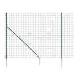 vidaXL Clôture en treillis métallique et piquet d'ancrage vert 2 2x10m