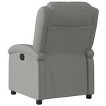 vidaXL Fauteuil inclinable électrique Gris foncé Tissu
