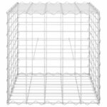 vidaXL Lit surélevé cube à gabion Fil d'acier 50x50x50 cm