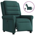 vidaXL Fauteuil inclinable électrique Vert foncé Tissu