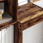 vidaXL Bureau avec tiroir avec étagère avec stockage 2 Pièces Chêne fumé