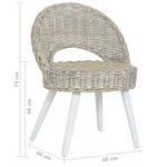 vidaXL Chaise de canapé rotin kubu blanc