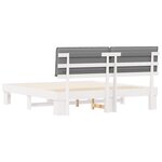 vidaXL Cadre de lit avec tête de lit rembourrée Gris clair