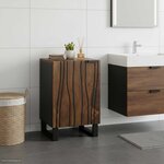 vidaXL Meuble de Lavabo de Salle de Bain Noyer 38 x 33 5 x 58 cm