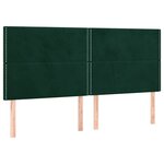 vidaXL Tête de lit Vert foncé 200x5x118/128 cm Velours