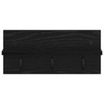 vidaXL Porte-manteau mural avec étagère Chêne noir 40 x 10.5 x 18 cm