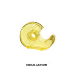 Dévidoir escargot pour adhésif 19 mm x 33 m, lame acier, coloris assortis wonday