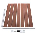 vidaXL Ensemble de panneau de clôture WPC 699x146 cm Marron