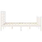 vidaXL Cadre de lit sans matelas blanc 140x200 cm bois de pin massif