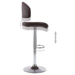 vidaXL Tabouret de bar Marron Similicuir