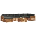 vidaXL Ensemble de canapés d'extérieur 8 Pièces Naturel et Anthracite