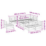 vidaXL Salon de jardin 9 Pièces bois massif sapin de douglas