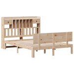 vidaXL Lit bibliothèque sans matelas 150x200 cm bois massif de pin