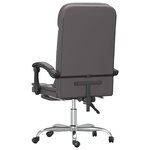 Fauteuil de massage inclinable de bureau informatique étude similicuir gris 02_0025404