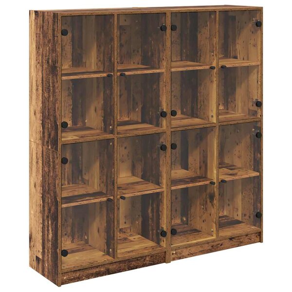 vidaXL Haut Armoire 2 Pièces Bois Ancien 68 x 37 x 142 cm