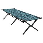 vidaXL Lits de soleil pliants 2 Pièces avec sac de transport Motif de feuilles Tissu Oxford 600D