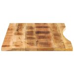 vidaXL Dessus de bureau avec courbe 120x50x2 5 cm manguier massif brut
