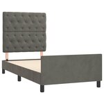 vidaXL Cadre de lit sans matelas gris foncé 80x200 cm velours