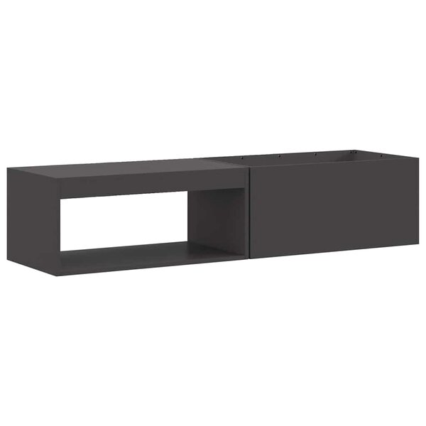 vidaXL Boule de feu Noir 160 x 45 x 35 cm Acier patiné