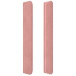 vidaXL Tête de lit avec oreilles Rose 83x16x118/128 cm Velours
