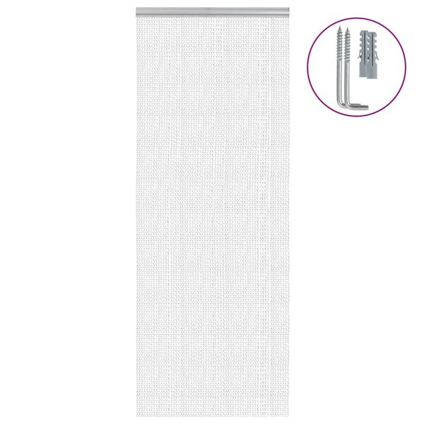 vidaXL Moustiquaire de porte à chaîne 80x221 cm aluminium