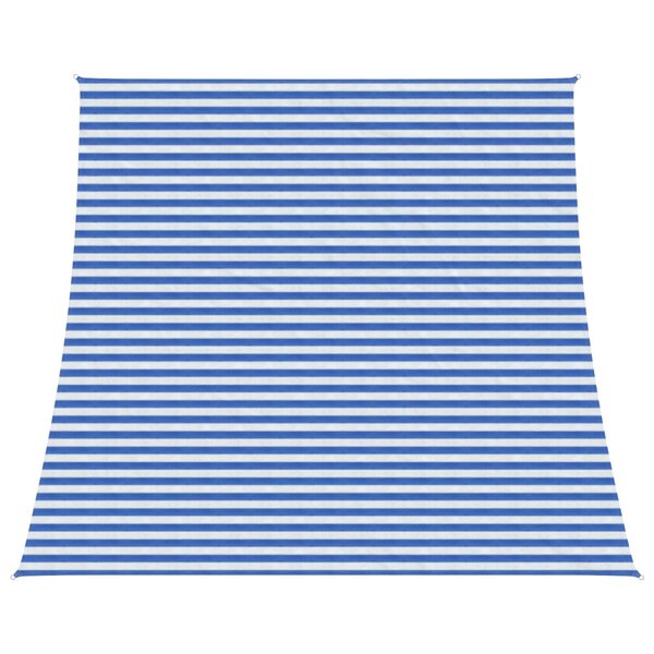 vidaXL Voile d'ombre 4 / 5 x 4 m HDPE Rectangulaire Bleu et Blanc