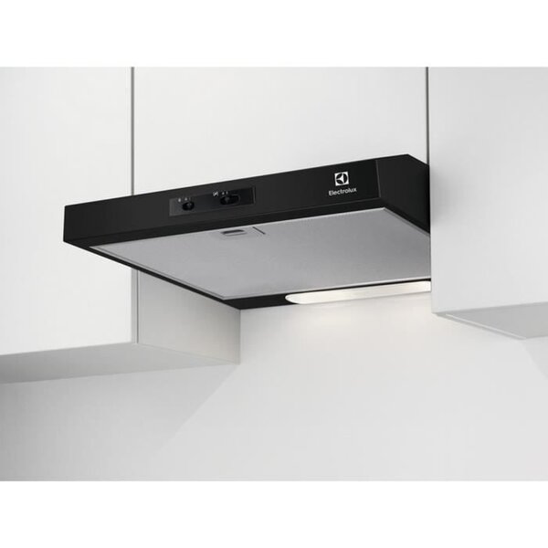 Hotte classique évacuation et recyclage ELECTROLUX  - 272m3/h - 52dB -  3 vitesses  - Largeur 60cm - Noir