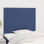 vidaXL Têtes de lit 2 Pièces Bleu 80x5x78/88 cm Tissu