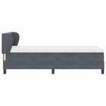 vidaXL Lit à ressorts avec matelas gris foncé 80x200 cm en velours