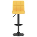 vidaXL Tabouret de bar Jaune moutarde Tissu