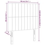 vidaXL Têtes de lit 2 Pièces Gris clair 90x5x78/88 cm Velours