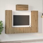vidaXL Ensemble meuble TV 7 Pièces Chêne artisanal Bois d'ingénierie